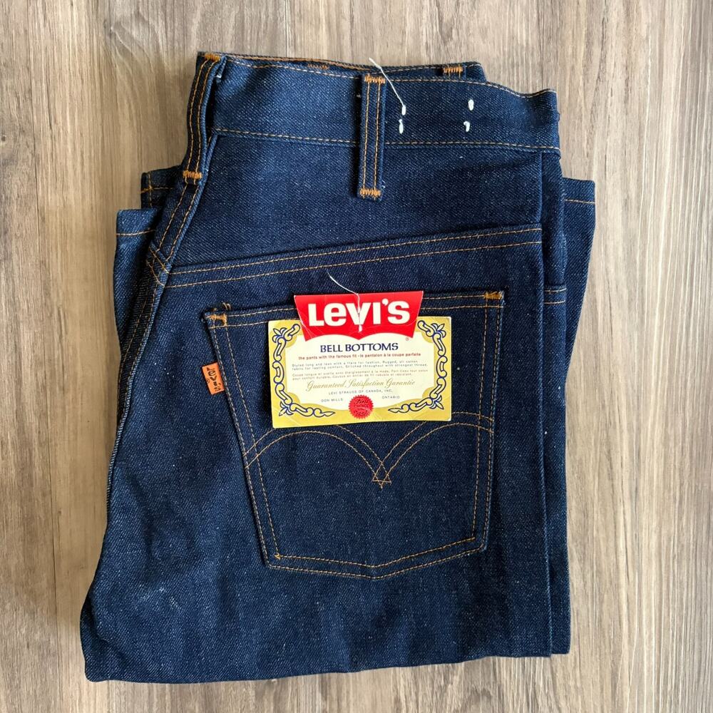 Vintage Levi’s Bell Bottoms 646-0217 Orange Tab 1974 28x34 Deadstock NEW NWT USA